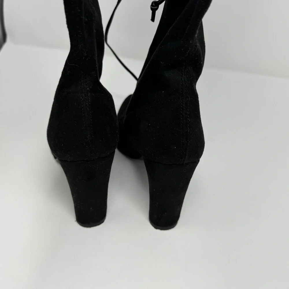 Stuart Weitzmen Black Vidaland 100MM Suede Over-the-Knee Boots